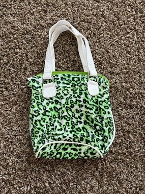 Neon Green Leopard Print Purse